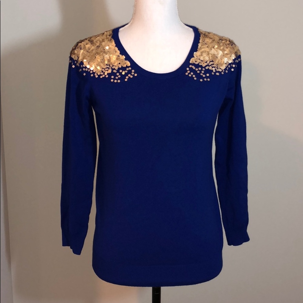 💞 Classy trashy sequin shoulder sweater fabulous